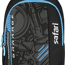 Torque 37L Casual Printed Backpack, 3 compartments, bottle holder, Front pocket, school bag for boys and girls, college bag, office bag, travel bag for men and women, Color- Black-3