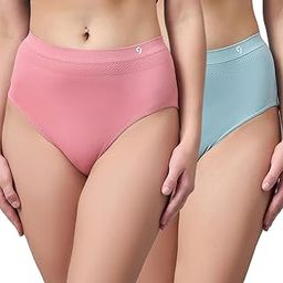 Women Pack of 2 Solid Seamless Hipster Briefs-image-1
