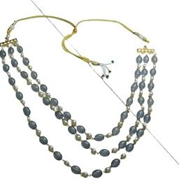 Five Layers White Pearl Beads Dulha Groom Sherwani Necklace/moti Mala For Men For Wedding-image-93