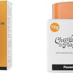 Chemist At Play UnderArm Roll-On Deodorant with 5% AHA Vegan | SLS Free | 40ml Exfoliating Body Scrub For Removing Tan & Dead Skin Cells For Men & Women | 75g-55