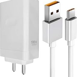 100W Ultra Fast Type-C Charger for Honor 200 Pro Charger Original Adapter Like Quick Dash Warp Dart Flash Super Vooc Qualcomm QC 5.0 Charger with 1M Type C USB Data Cable (100W,JU-1,WT)-13