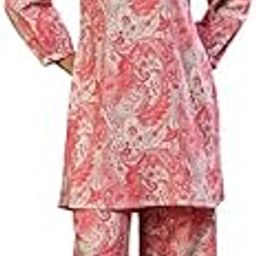 Women's Cotton Blend Floral Printed Straight Co-ord Set (VCORD1032)-image-2