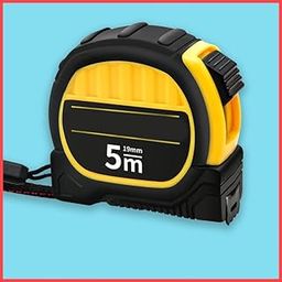 Wolpin Measuring Tape (5 Meter) Manual Lock Durable Portable Ruler Measurement Tape Heavy Duty with Lanyard Good Grip-17