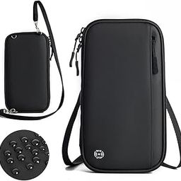 Passport Wallet RFID Blocking, Family Travel Wallet Passport Holder and Flight Tickets Holder,Waterproof Passport Case Bag for Men and Women (Black)-35