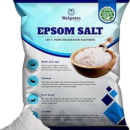 Nelgates Epsom Salt for Bath | Natural Magnesium & Sulphate for Muscle Relief, Stress Reduction & Skin Detox | Soothes Aches, Exfoliates Skin, and Promotes Relaxation | Multi-Purpose Use 1 kg-image-15