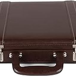Faux Leather Briefcase Laptop Compartment Expandable Features High-Security Combo Number Lock Briefcase Bag for Men Brown-picture-9