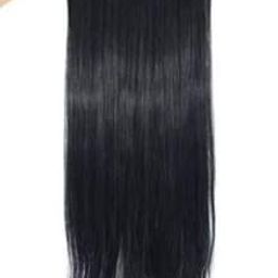 ZALYA 24-Inch Natural Black Clip-In Synthetic Hair Extension for Women & Girls-image-37