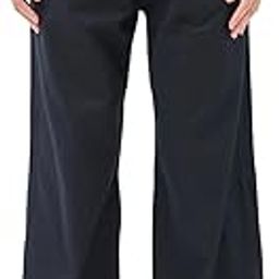 Womens Mid Rise Solid Super Loose Fit 100% Cotton Wide Leg Pants| Super Loose Fit Pants | Casual Pants | Bold Look | All-Day Comfort Fit-image-14