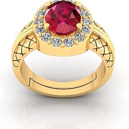 11.25 Ratti Panchdhatu Ruby Gold Plated Ring Manik Stone Ring for Men and Women-image-37