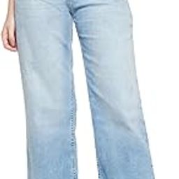 Blue Solid Cotton Denim Flat Front Wide Leg High Rise Full Length Regular Fit Casual Jeans for Women | Denim for Womens | Women Full Length Cotton Casual Jeans (P_LDNM00055_LTMERCERISED)-image-2