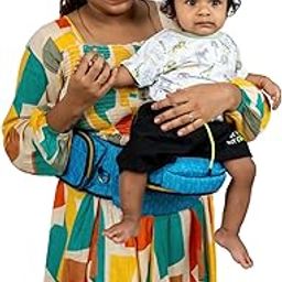Minmini Baby Carrier Hip Seat - Ergonomic 4-in-1 Carrier for Newborns to 4 Years (up to 20 kg), 6 Storage Pockets, in-Built Diaper Bag, Hidden Bottle Holder, Converts to Backpack/Cross-Body Bag-image-50