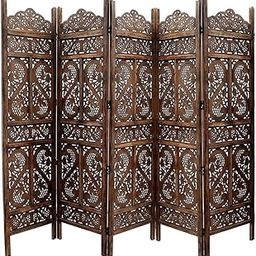 THEHEARTWILL® Wooden partition for Pooja Room/Separators for Living Room/Wall partition/Room partition/Wooden partition for Living Room/Divider for Kitchen, Hall. (S Design) (5 Panels)-image-64