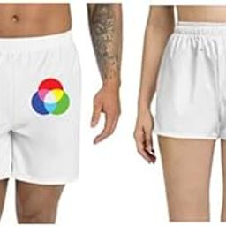 Men and Women Printed Regular fit Casual Polyester Couple White Shorts (ZPOD-0007373-set-L_ms)-picture-43