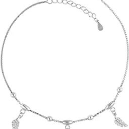 925 Silver Zircon Leaf Anklet, (Single) Gifts for Girlfriend, Gifts for Women & Girls| With Certificate of Authenticity and 925 Stamp | 6 Month Warranty*-image-48