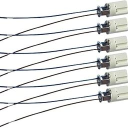 Improvhome G9 Base Socket Ceramic Lamp Holder Halogen Lamp Holder with 9" Leads G9 Connector LED Aging Test Lamp Bracket (Holder G9 5 Pcs)-21