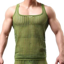 Men's Cut Out Soft Fabric Vest-image-69