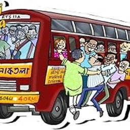 Sentoor Kartoon Kolkata Souvenir Mini Bus Bengali Funny vehicleWooden Fridge Magnets Refridgerator Stylish Cute for Gift Home Kitchen and Office Decoration Multicolour Set of 1-22