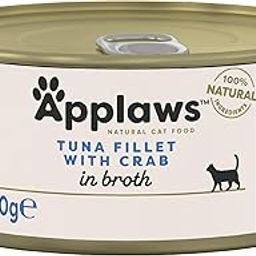 Applaws Natural Premium Wet Cat Food for Adult Cats, Tuna Fillet with Crab in Broth Pack of 24 x 70g Cans-11