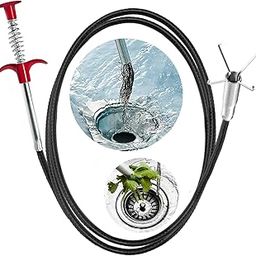2025 New Upgrade Drain Snake Hair Clog Remover Tool - Sink Drain Cleaner for Toilet Sewer Shower Kitchen Bathroom Tub Clogged Drains Opener Cleaning Tool, Flexible Grabber Claw Pick Up-23