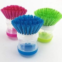 APAYA Sink & Dish Cleaning Brush with Soap Dispenser Use for Kitchen Utensils, Washbasins, Sink, Floor Cleaning, Multicolour (3)-image-35