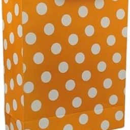 Arrow Paper Products Orange Dotted Design Paper Gift Bags for Return Gifts | Weddings | Birthday | Holiday Gifting & Presents (Size 17.78 x 7.62 x 22.86 cm | Pack of 40)-image-39
