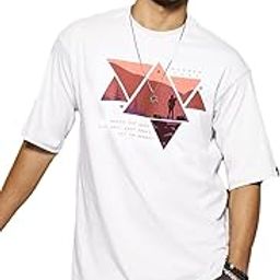 Men's Graphic Printed 100% Cotton T-Shirt - Oversized Fit, Round Neck, Half Sleeves-image-87