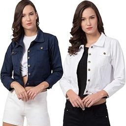Women's Cotton Blend Cotton Twill Full Sleeves Standard Length Jacket Pack Of 2-image-66