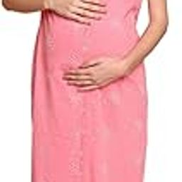 Printed Hosiery Zipless Maternity Nighty| Nursing Nightwear | Easy For Breastfeeding | Pregnancy Night Gown | Pre and Post Pregnancy | Calf Length | Round Neck | Half-Sleeves-image-95