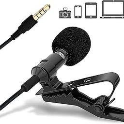 Metal Professional Collar Mic, Voice Recording Filter Microphone for Singing, YouTube, DSLR Camera, Smartphones_P190-24