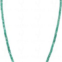 Emerald Gemstone Faceted Bead Non-Precious Metal Strand for Women-image-27
