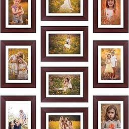 Amazon Brand - Solimo Collage Set of 10 Rosewood Photo Frames (6 X 8 Inch - 10)-7