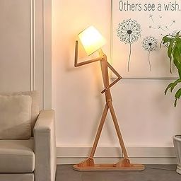 Playful Decorative Floor and Swing Arm Floor Lamp, Wooden Reading Lights for Kids, Bedroom, Living Room, Home, Office, Farmhouse, LED Bulb Included (Pack of 1)-14
