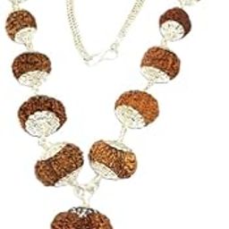 1 Se 14 Mukhi Nepali Rudraksha Mala Original Certified Brown Bead Nepalii Ek Se Chaudah Mukhi Rudrakshas Ki Malaa Pure Nepal Origin सर्वा सिद्धा माला ओरिजिनल सर्टिफाइड For Meditation & Jaap-33