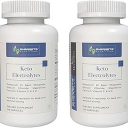 Sharrets KETO Electrolytes 2 x 120 Capsules- Essential Minerals (K,P, Na,Cl, Mg,Ca) and Vitamins C, D, & K2- Perfect for Athletes, Bodybuilders, and Marathon Runners-29