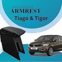 Pabla Enterprises Wooden Car Console/Armrest for Front Seats with Storage Compartment for TATA TIAGO/TIGOR All Models of Tiago and Tigor EV(Full Black)-21