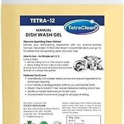 TetraClean Tetra-12 Manual Dishwash Gel | Tough on Grease, Gentle on Hands | Removes Stains & Odours | Lemon Fragrance | For Dishes, Utensils & Cutlery | 5L-image-47