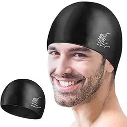 Lifelong Swimming Cap for Men & Women- Swim Hair Caps for Short Hair - Waterproof Head Cover Cap - Silicone Hair Cover Cap for Adults - Swimming Pool Cap - Easy Fit - Swimming Accessories-image-5