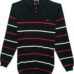 Mens Angora Wool Striped Collar Sweater for Men, Black, White and Red Full Sleeve Woolen Sweaters Winter Wear Pullovers Jersey (in, Alpha, XL, Regular, Black)-image-13