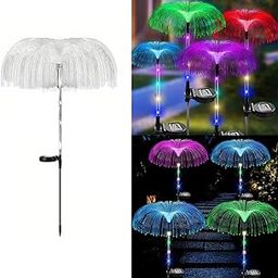 hardoll Solar Decorative Jellyfish Light LEDs on The Stake 7 Color Changing Waterproof Outdoor Home Garden Pathway Lawn Driveway(Pack of 1)-image-30