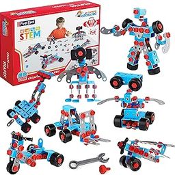 Kids First Step Mechanics 7 in 1 DIY Engineering Robot Set for 6 to 12 Years | STEM Educational Kit | Gift for 6+ Year Old boy and Girl Puzzle (158 Pieces) (Multicolor)-6