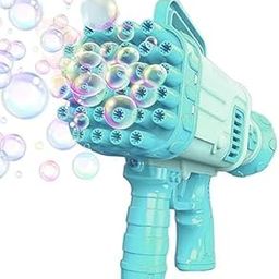 ALI SHIPPING Electric Bubble Gun, 32 Hole Gatling Bubble Blower Toy with Solution, Indoor Outdoor Bubble Maker for Kids-image-61