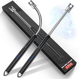 HAYSCH Candle Lighter, Electric Lighter USB-C Rechargeable, USB Plasma Rechargeable Electric Gas Lighter for Kitchen, Pooja Room, Candles, BBQ, Multi Purpose - 360 Degree Flexible & Windproof-2