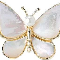 Mother-Of-Pearl Butterfly Brooches, Fashionable Clothing Accessories Pins for Women-image-8