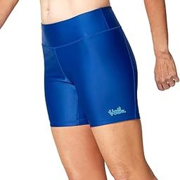 UPF50+ Womens Active Swim Shorts-Navy Blue-L-image-64