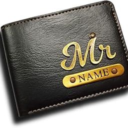 Men's Faux Leather Personalized Wallet Gift for Men/Gift for Love/Gift for Husband (Black)-picture-15