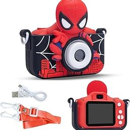 ESSENTIALEASE Kids Digital Camera 1080P HD Spider Man Mini Video Camcorder for Boys & Girls, Age 4, 5, 8-10| 2-Inch HD Screen, Selfie | Child-Safe Design | Expandable Up to 32GB (Red)-13