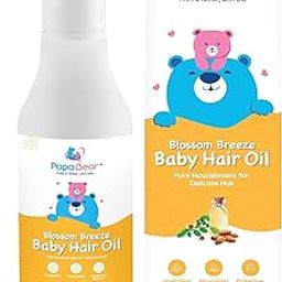 Papa Bear Blossom Breeze Baby Hair Oil – Natural Oil with Almond, Moringa, Olive Oil – Promotes Hair Growth & Scalp Health – Dermatologically & Clinically Tested, Non-Irritant (150ml)-image-50