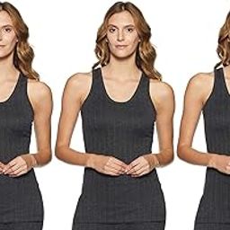 Premium Round Neck Slim Fit Sleeveless Charcoal Camisole Upper Thermal for Women - Pack of 3-picture-29