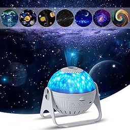 Planetarium Projector, 6 in 1 Galaxy Projector Night Light with Nebula Moon Planets Aurora, 360° Rotating Focusable Star Projector Lamp for Baby Kids Bedroom Ceiling/Game Room/Party/Bar-image-17