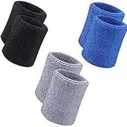 Morex Unisex Sweatband/Wrist Band/Wrist Support for Gym and Sports, 3 Pairs, Absorbent Terry Loop Construction, Antimicrobial Finish, One Size, Perfect for Running, Badminton, Cycling, Cricket-image-5
